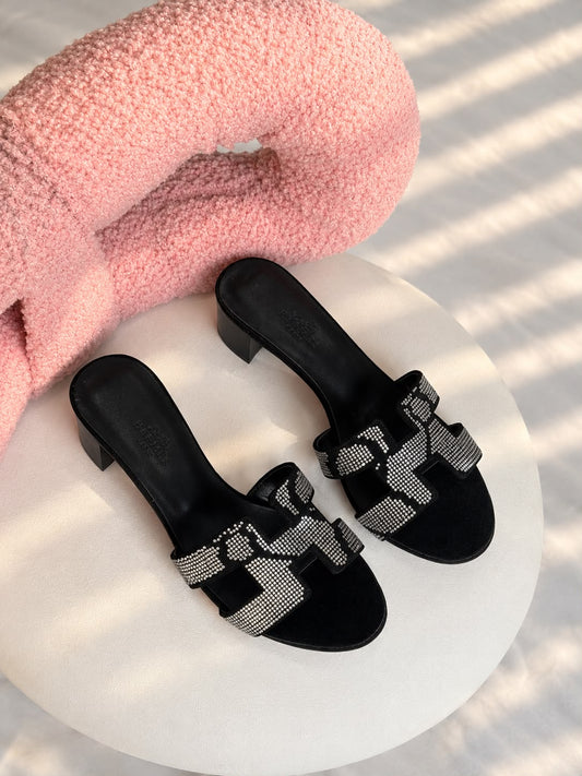 Hermès Oran Crystal H Sandals