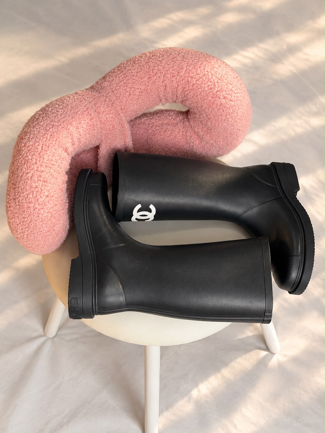 Chanel CC Logo Rain Boots