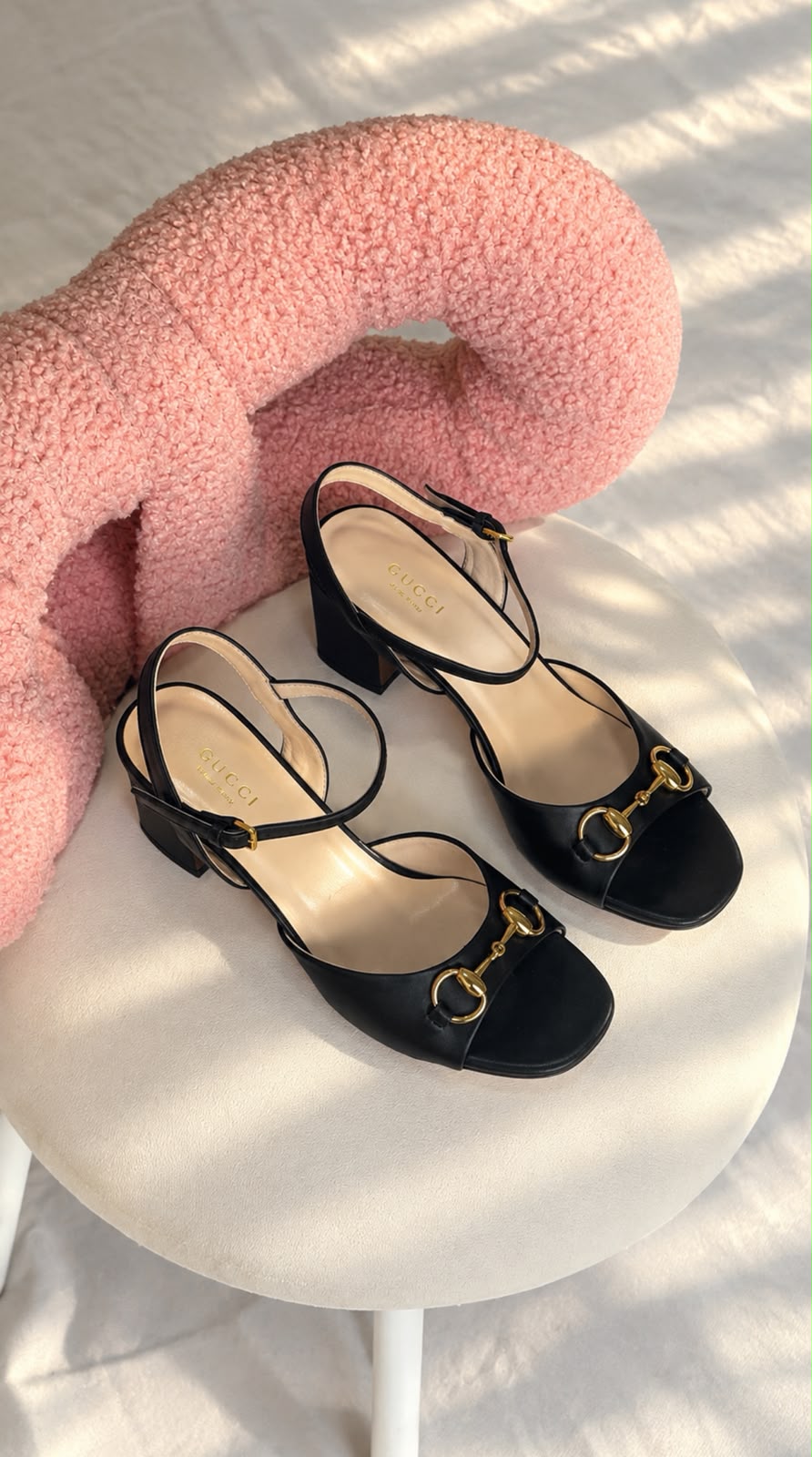 Gucci Horsebit Leather Slingback Heels