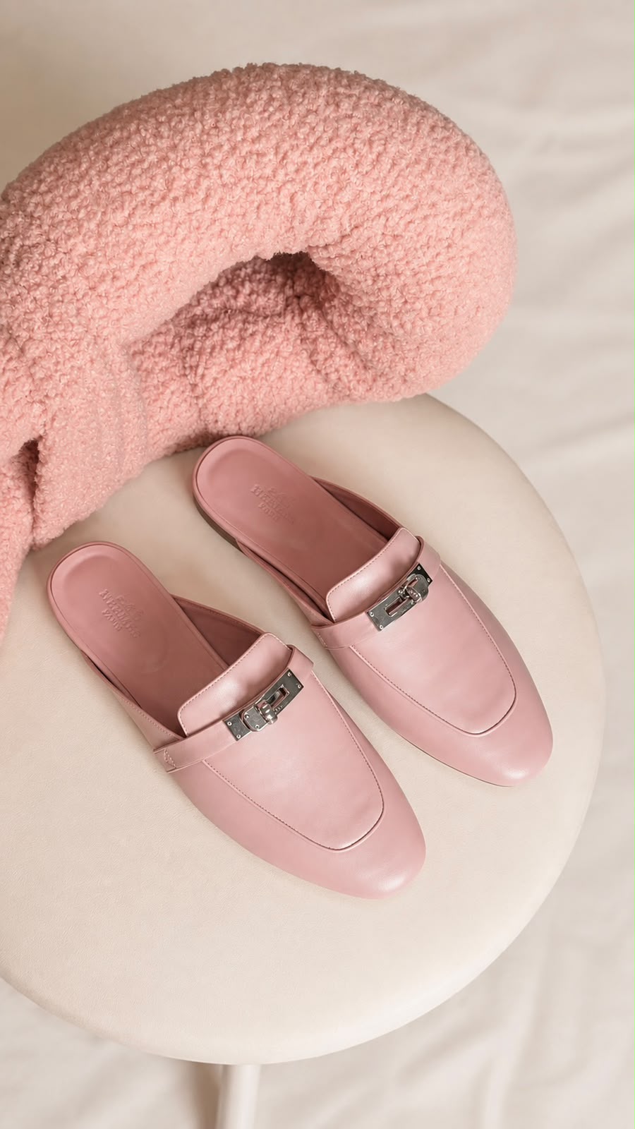Hermès Oran-Style Leather Mules