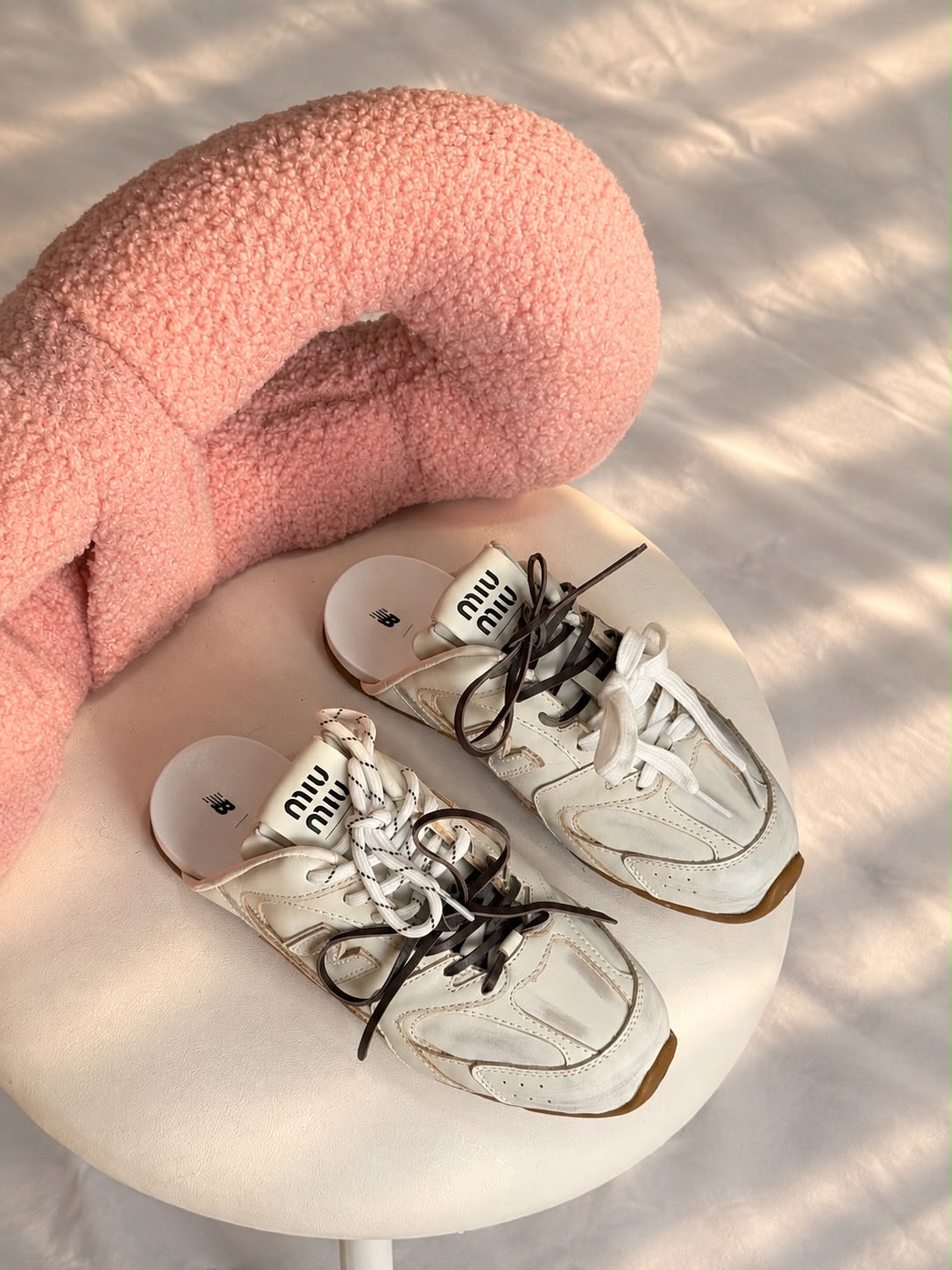 Miu Miu Lace-Up Suede Sneakers