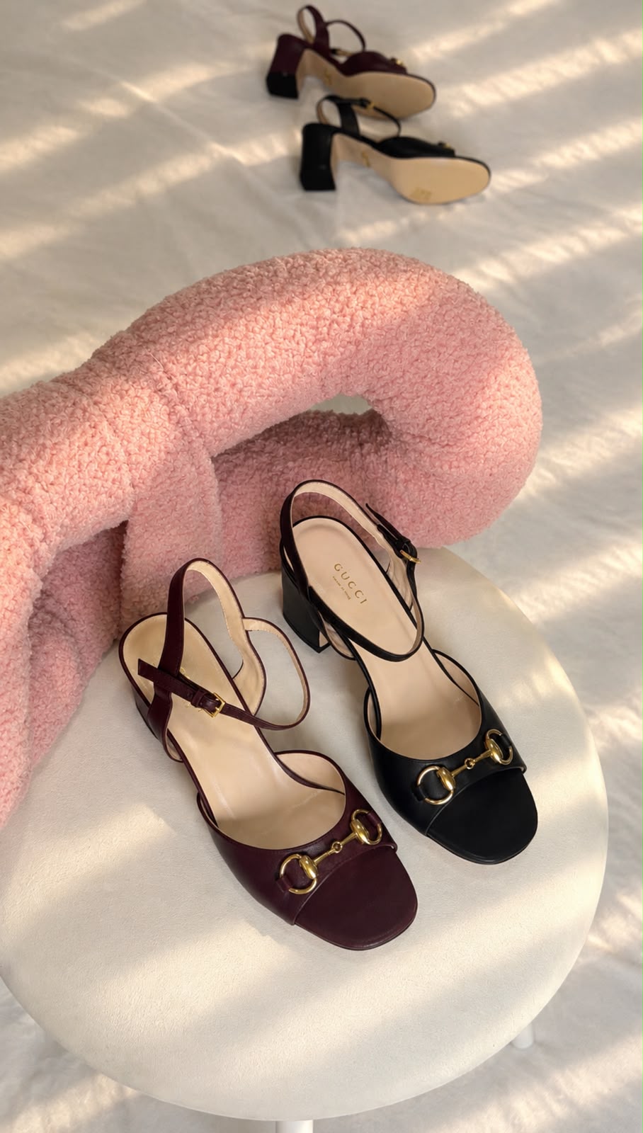Gucci Horsebit Leather Slingback Heels