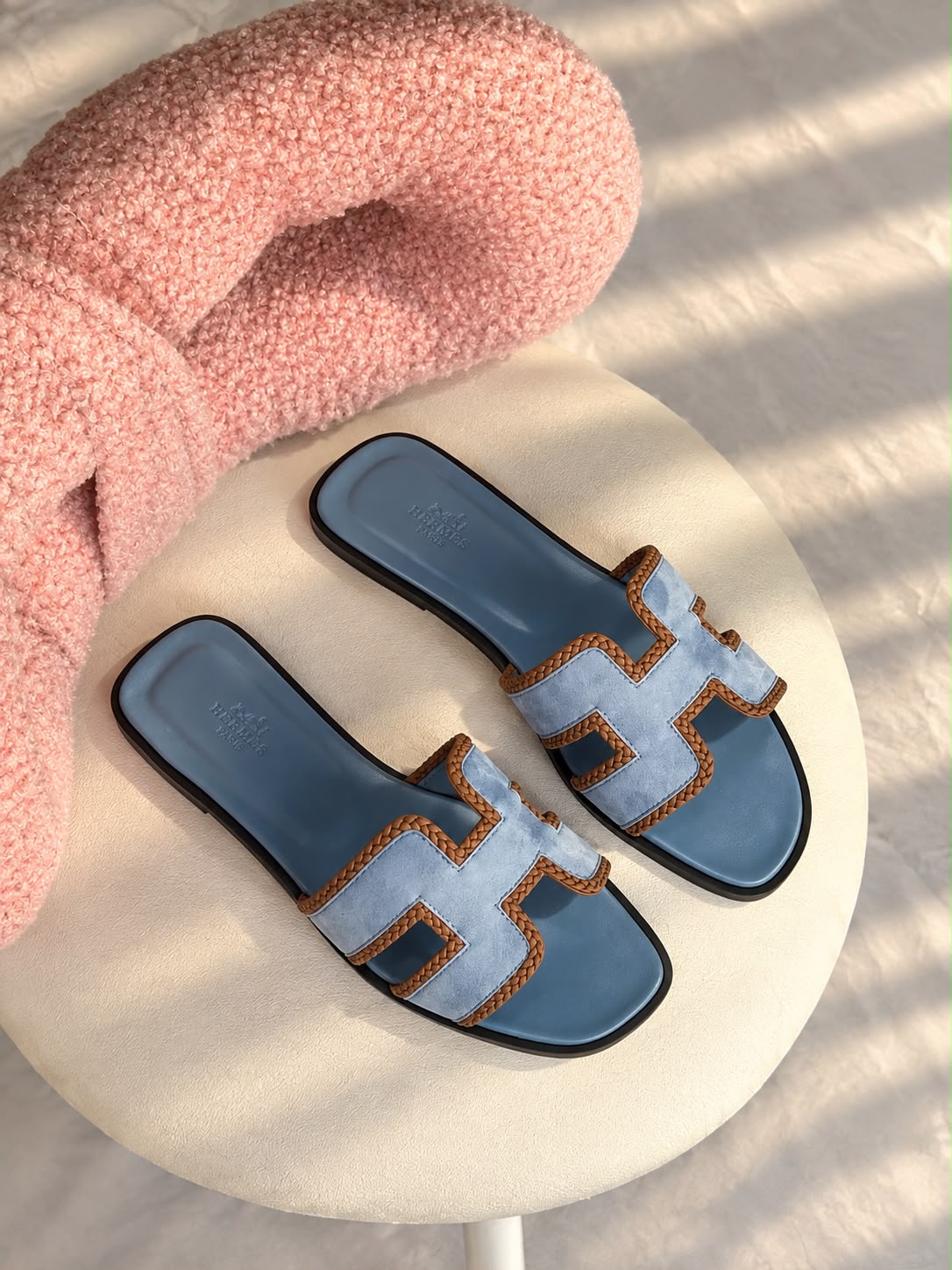 Hermès Oran Sandals – Contrast Suede Edition