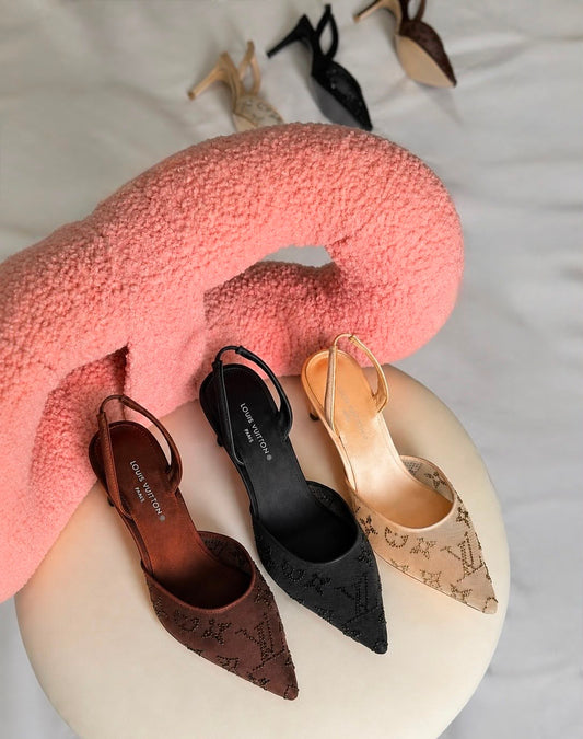 Louis Vuitton Madeleine Slingback Pointed-Toe Flats